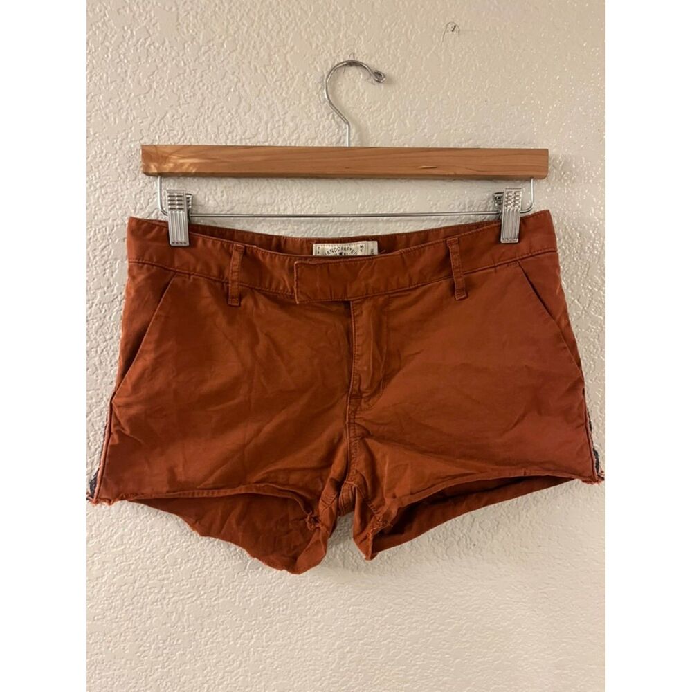 Lucky Brand Sienna Chino Cutoff Shorts Side Trim Burnt Orange 2/26